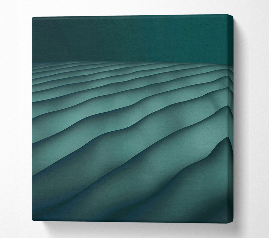  A Canvas Print of Teal Undulating Landscape Canvas Print