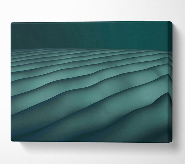  A Canvas Print of Teal Undulating Landscape Canvas Print