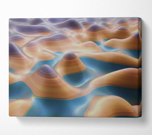  A Canvas Print of Golden Liquid Landscape Canvas Art