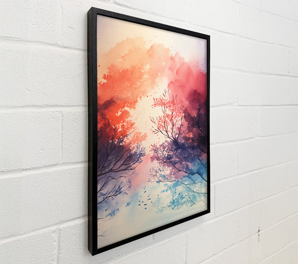 Sunset Forest Watercolour