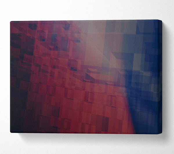  A Canvas Print of Crimson Abstract Form Canvas Wall Art