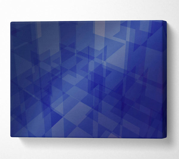  A Canvas Print of Azure Geometric Forms Canvas Wall Art