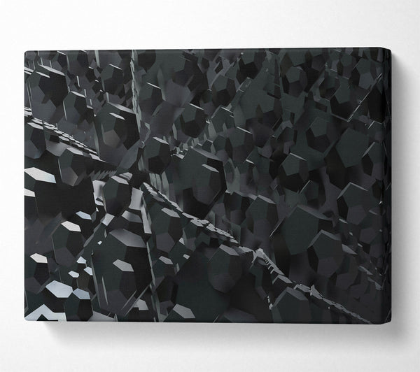  A Canvas Print of Black Geometric Abyss Canvas Art