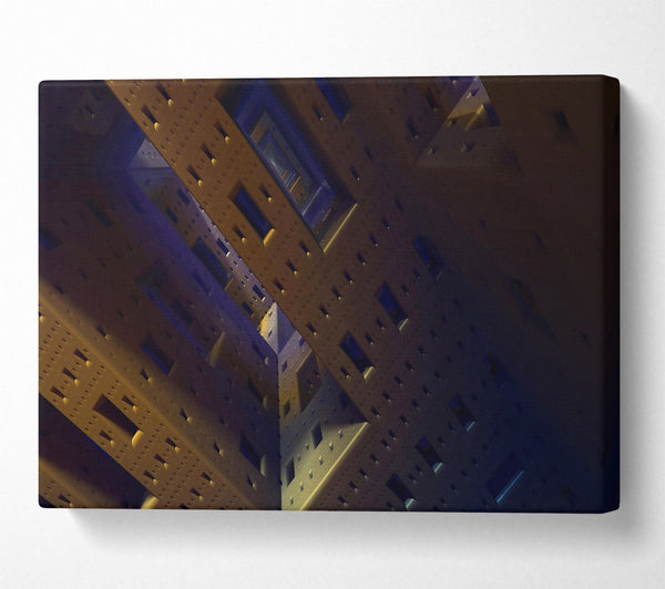  A Canvas Print of Golden Fractal Infinity Canvas Print