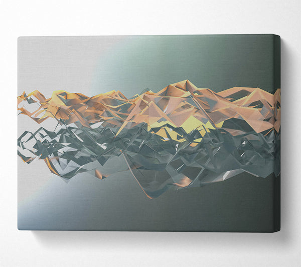  A Canvas Print of Golden Abstract Landscape Canvas Print