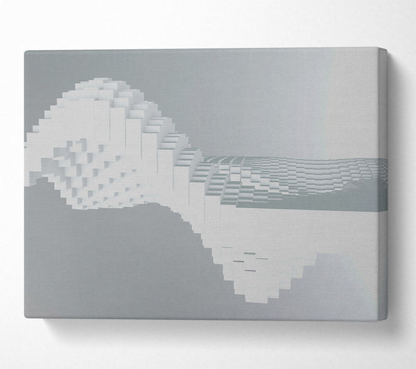  A Canvas Print of White Pixel Wave Canvas Art