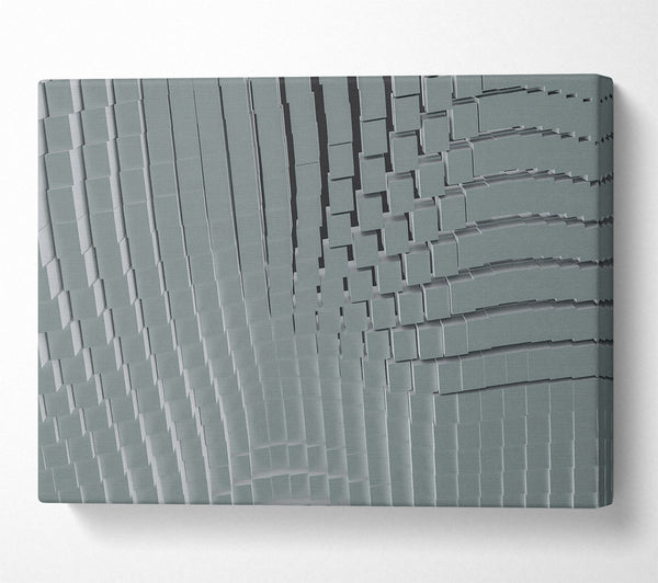  A Canvas Print of Silver Cubic Formation Canvas Art
