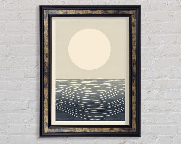 Sunset Sea Boho Framed Print