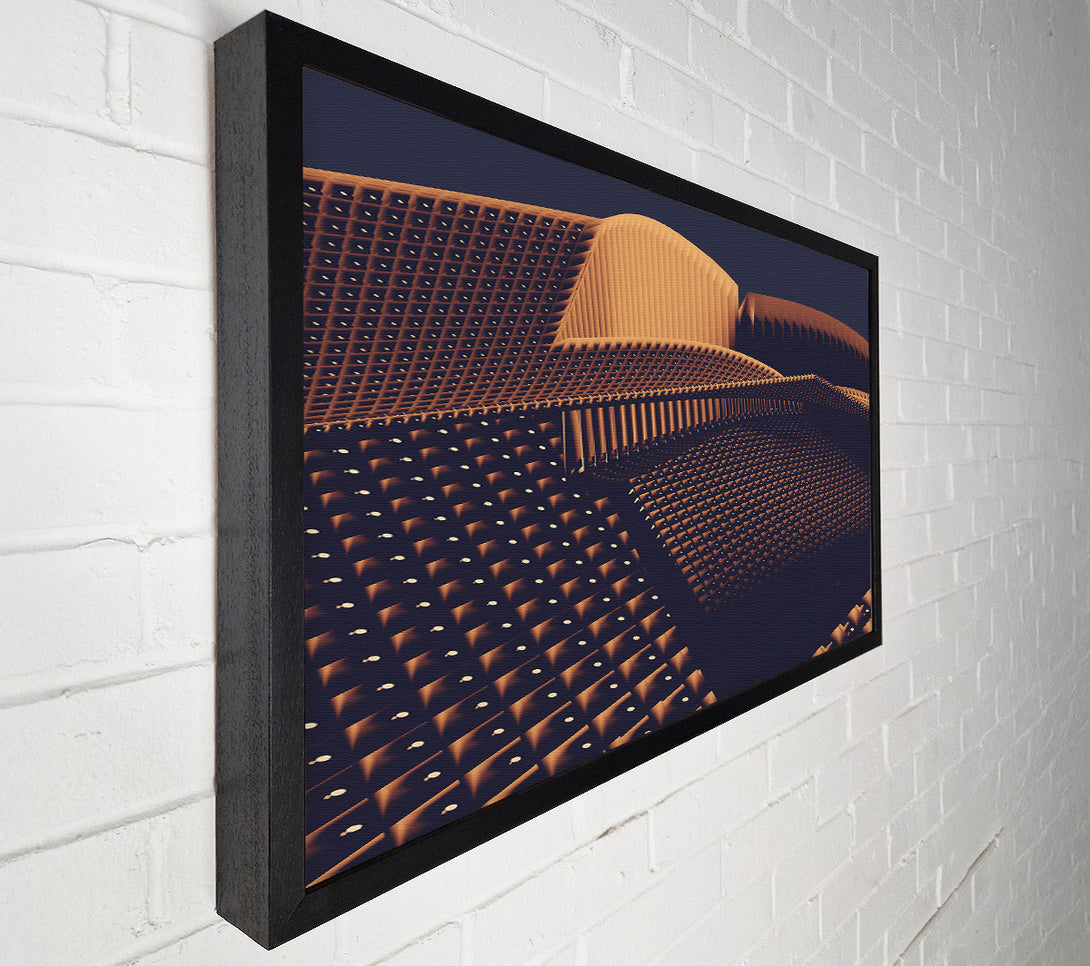  A Canvas Print of Amber Geometric Landscape Canvas Wall Art