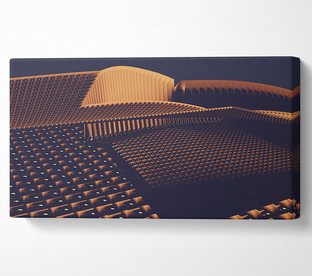  A Canvas Print of Amber Geometric Landscape Canvas Wall Art