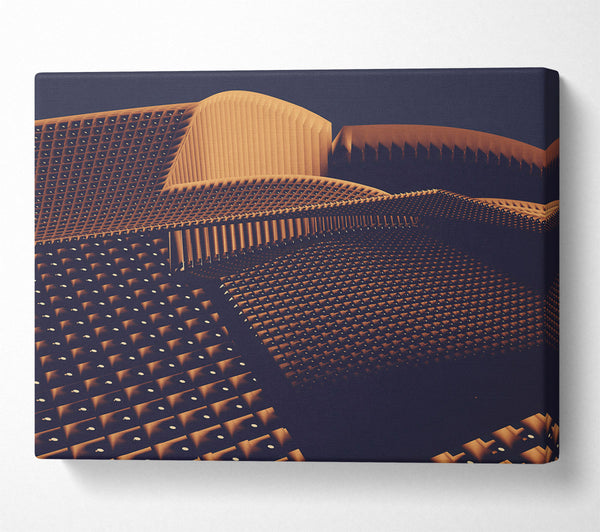  A Canvas Print of Amber Geometric Landscape Canvas Wall Art