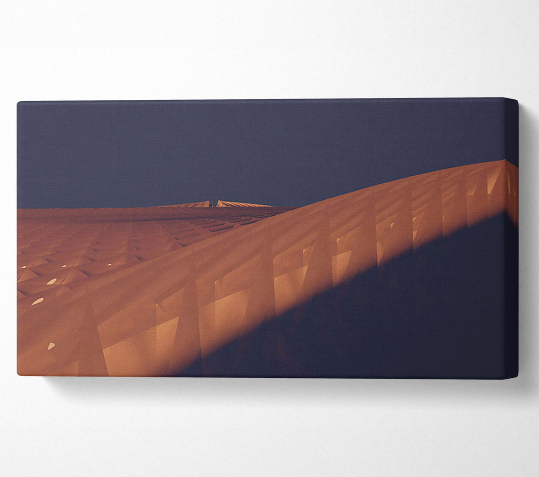  A Canvas Print of Crimson Geometric Landscape Canvas Art