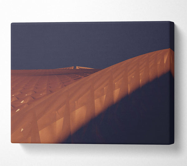  A Canvas Print of Crimson Geometric Landscape Canvas Art