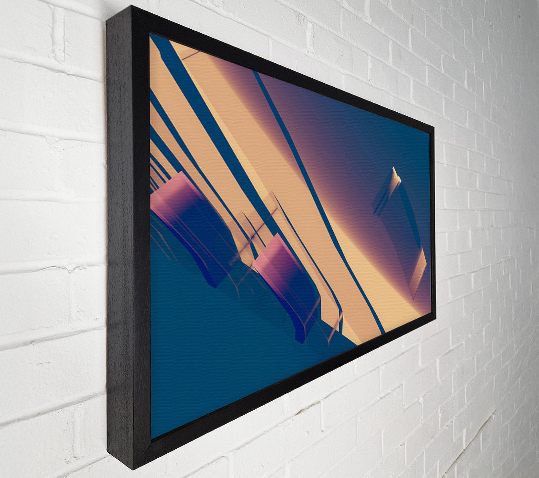  A Canvas Print of Indigo Glass Reflections Canvas Print