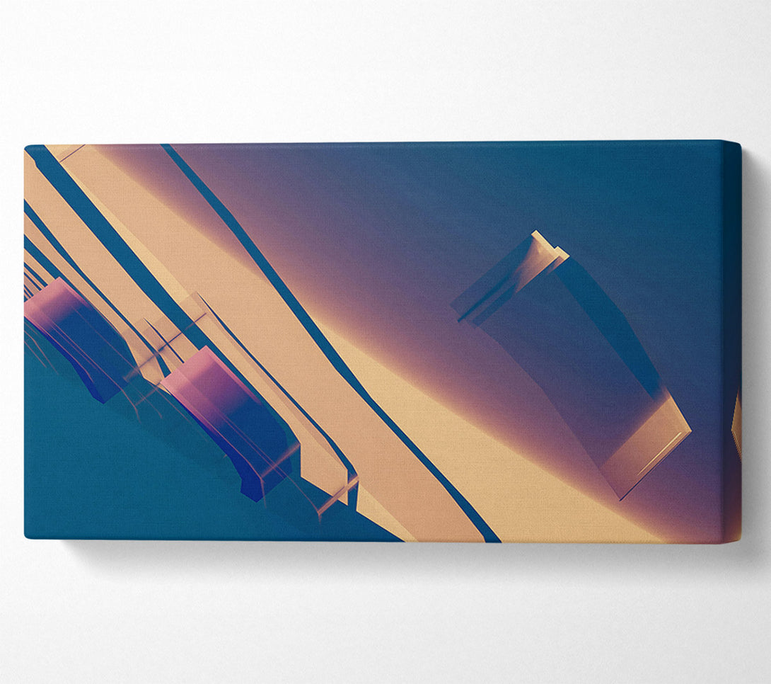  A Canvas Print of Indigo Glass Reflections Canvas Print