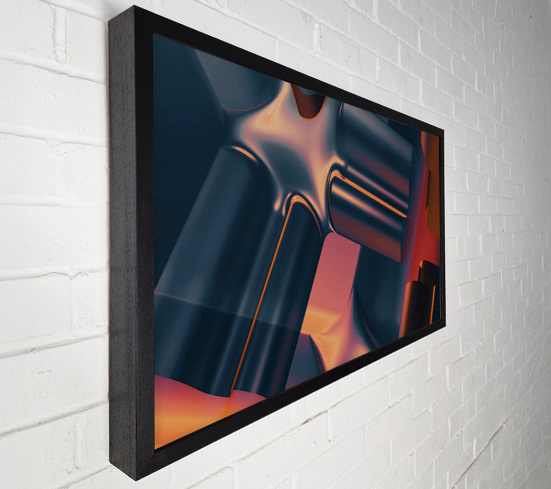  A Canvas Print of Indigo Metallic Flow Canvas Art