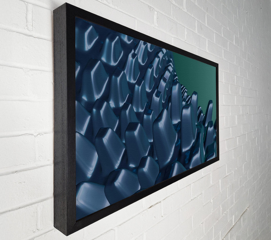  A Canvas Print of Teal Abstract Peaks Canvas Print