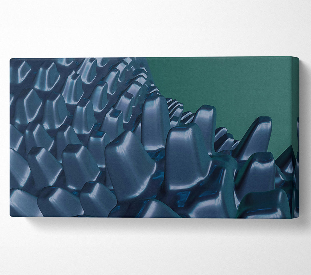  A Canvas Print of Teal Abstract Peaks Canvas Print