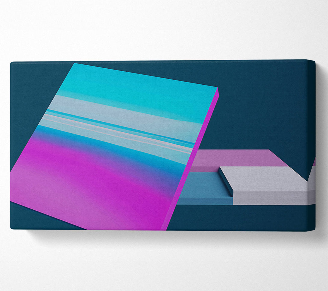  A Canvas Print of Azure Gradient Shift Canvas Art