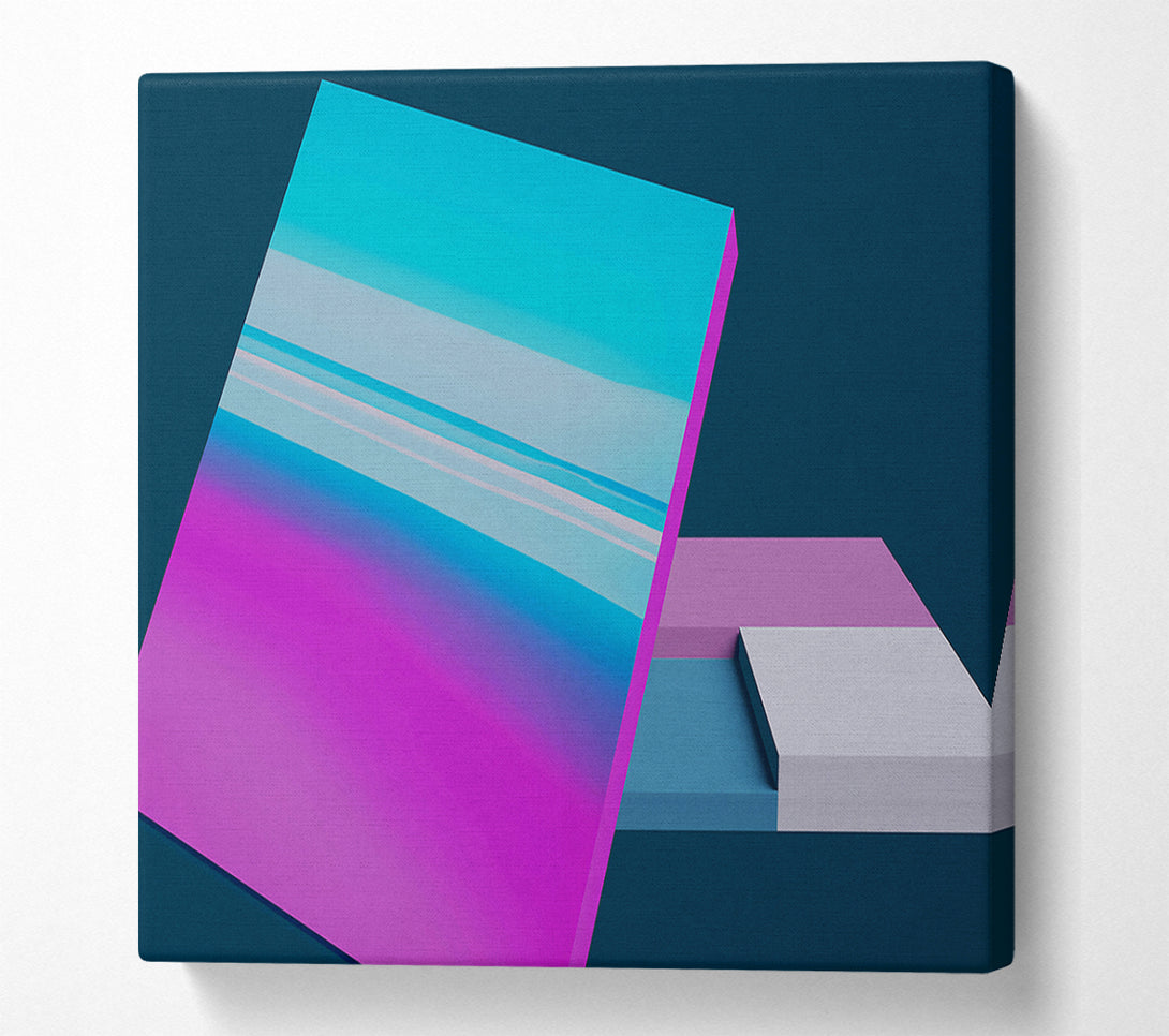  A Canvas Print of Azure Gradient Shift Canvas Art
