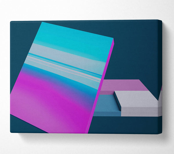  A Canvas Print of Azure Gradient Shift Canvas Art