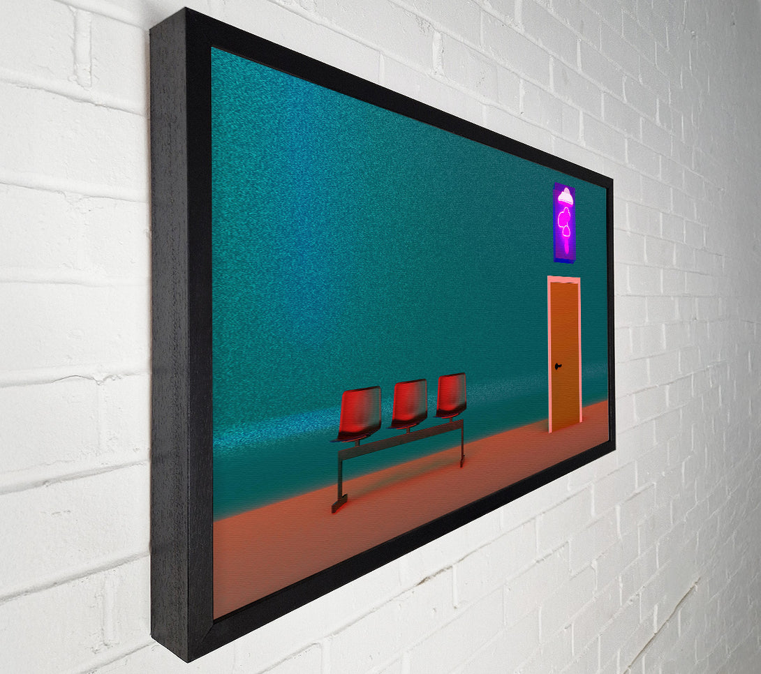  A Canvas Print of Teal Room Waiting Canvas Wall Art
