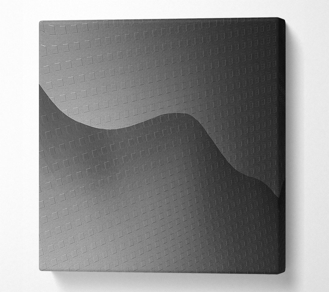  A Canvas Print of Gray Gridded Wave Canvas Wall Art