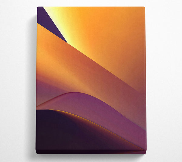  A Canvas Print of Golden Abstract Layers Canvas Art