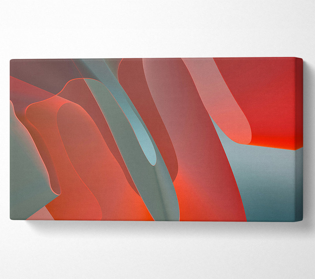  A Canvas Print of Coral Abstract Forms Canvas Print