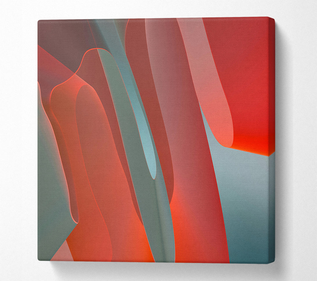  A Canvas Print of Coral Abstract Forms Canvas Print