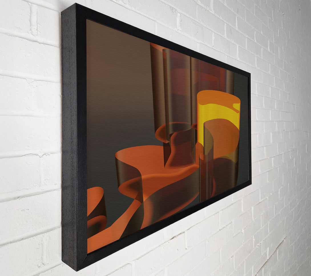  A Canvas Print of Amber Glass Forms Canvas Print