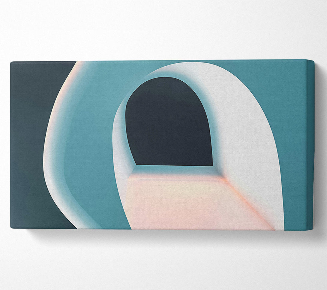  A Canvas Print of Teal Abstract Archway Canvas Wall Art
