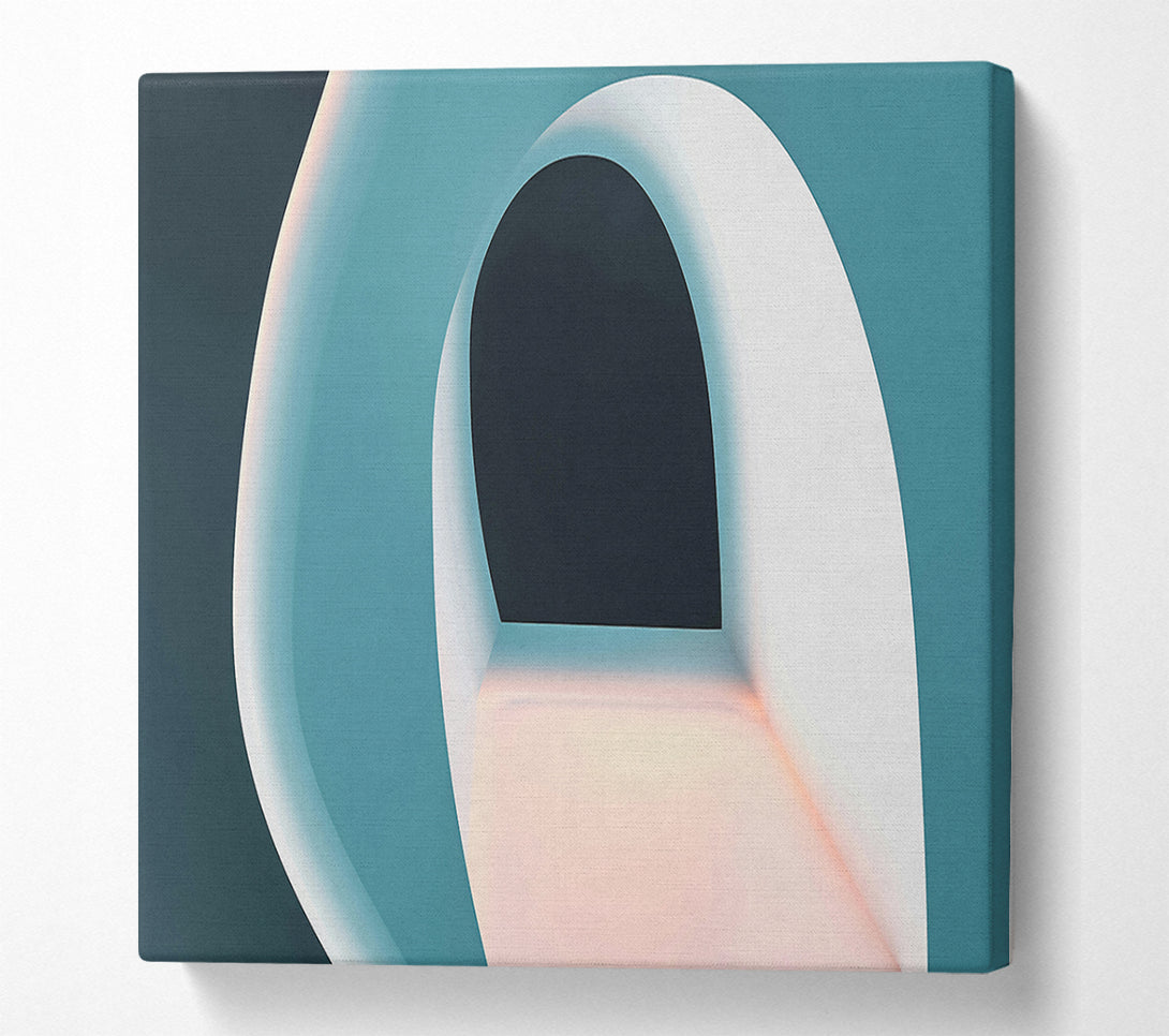  A Canvas Print of Teal Abstract Archway Canvas Wall Art