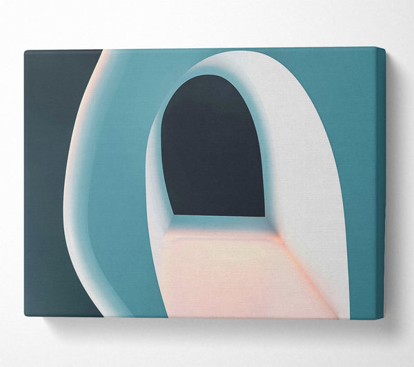 A Canvas Print of Teal Abstract Archway Canvas Wall Art