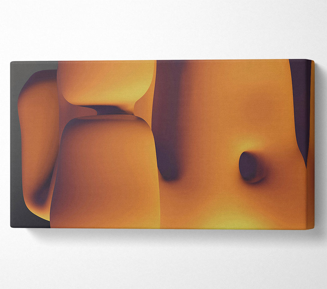 A Canvas Print of Amber Abstract Forms Canvas Print