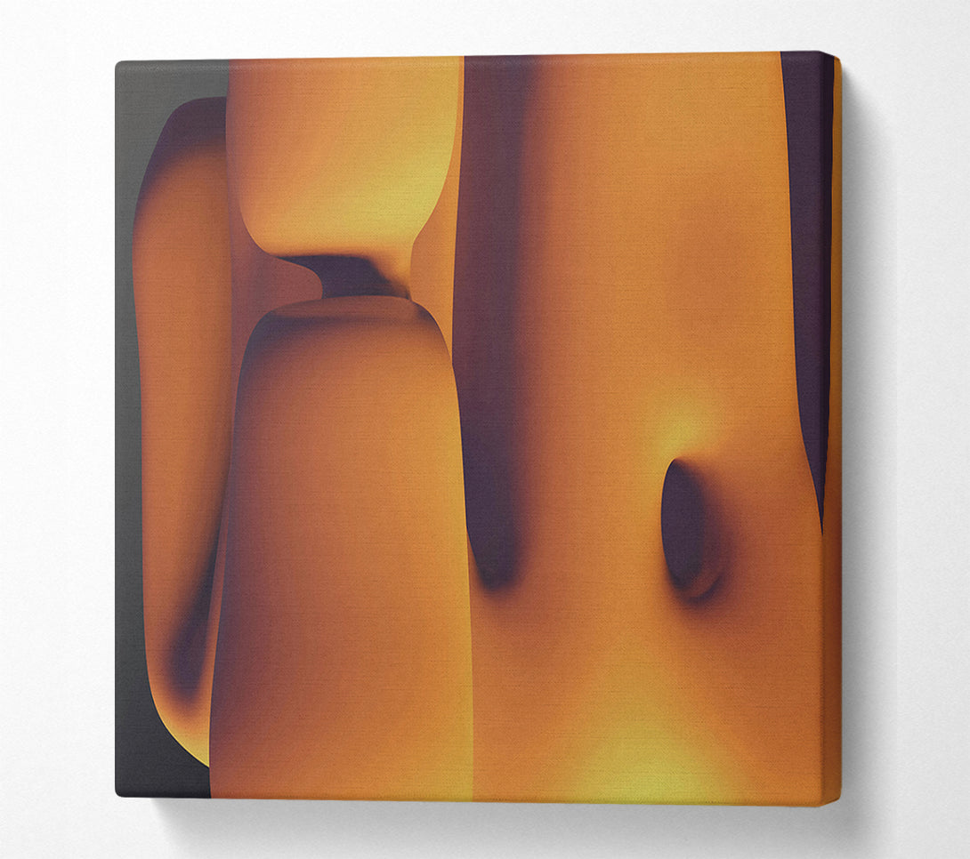  A Canvas Print of Amber Abstract Forms Canvas Print