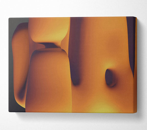  A Canvas Print of Amber Abstract Forms Canvas Print