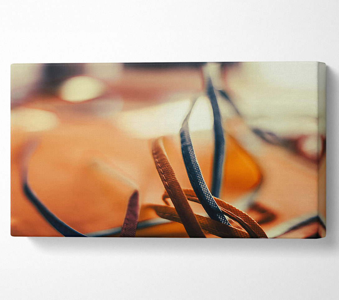  A Canvas Print of Tangled Orange Threads Canvas Art