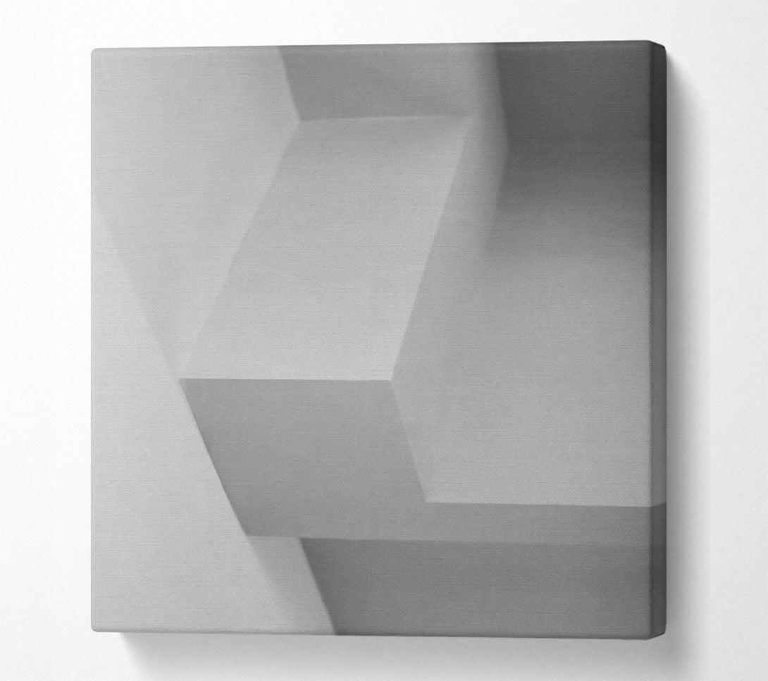  A Canvas Print of White Geometric Shadows Canvas Art