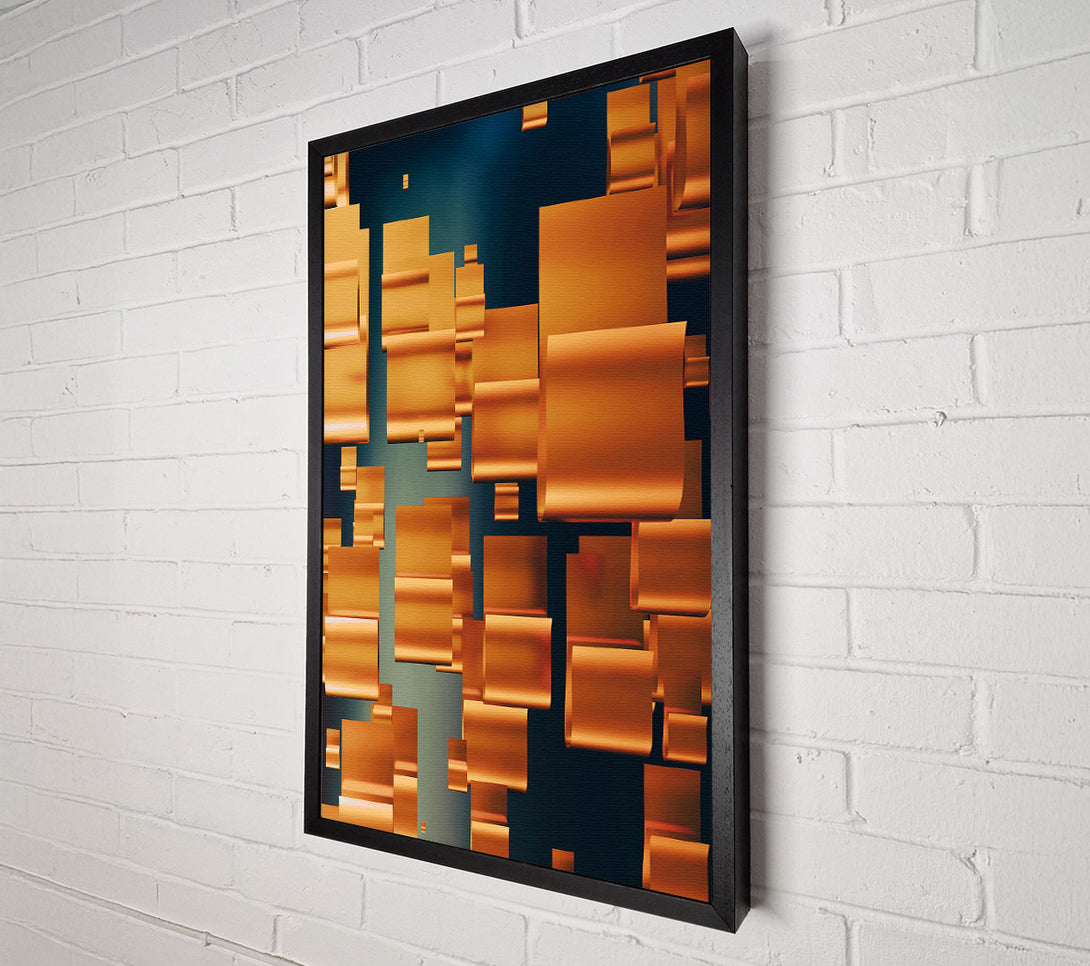  A Canvas Print of Amber Geometric Forms Canvas Wall Art