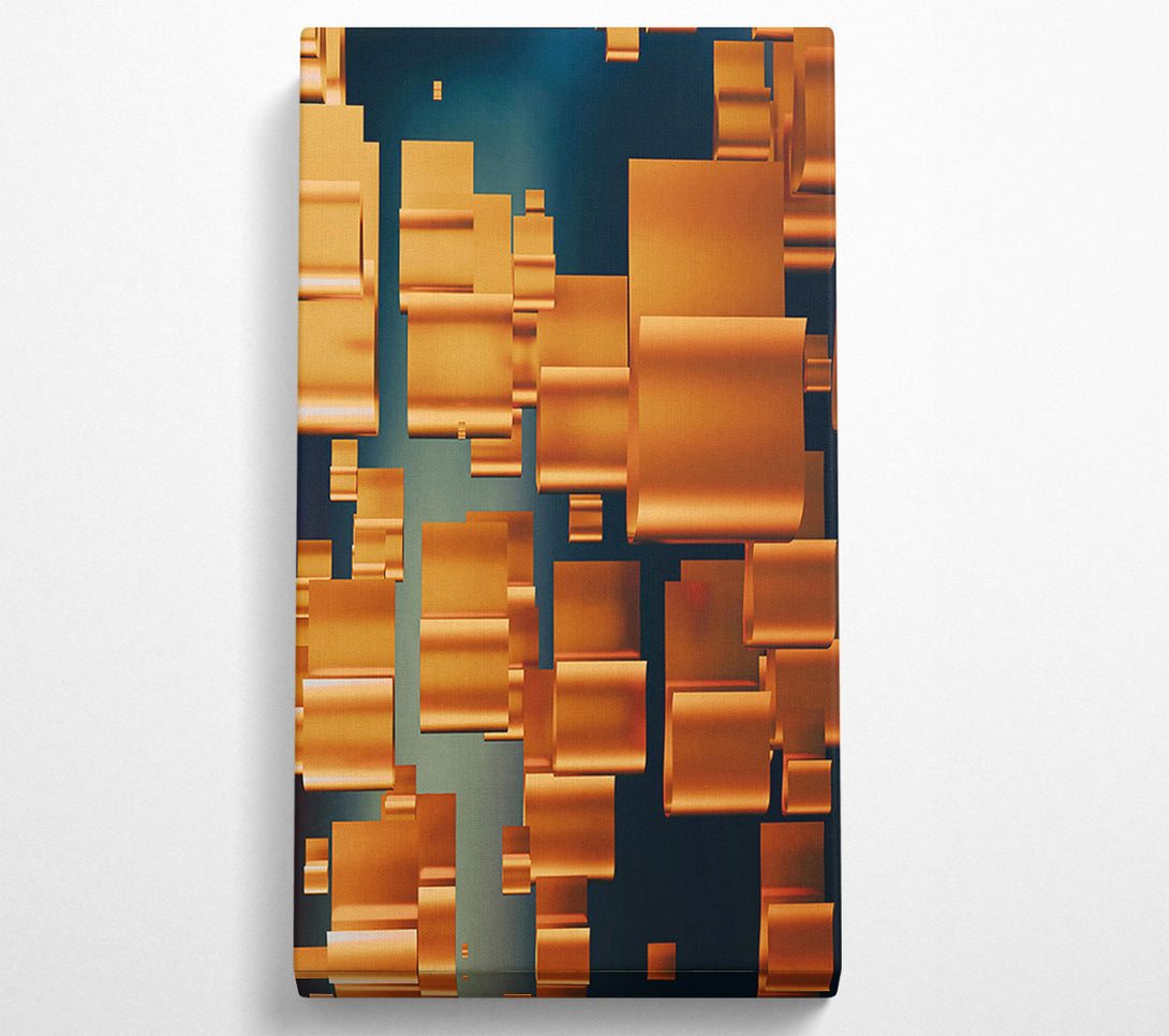  A Canvas Print of Amber Geometric Forms Canvas Wall Art