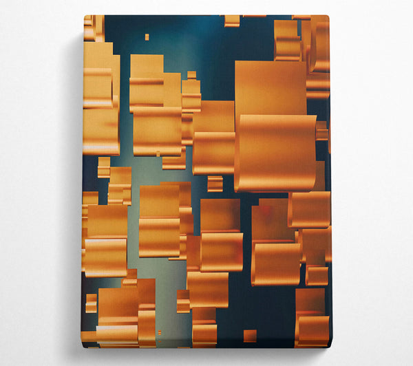  A Canvas Print of Amber Geometric Forms Canvas Wall Art