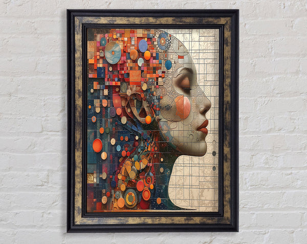 Surreal Woman Abstract Framed Print