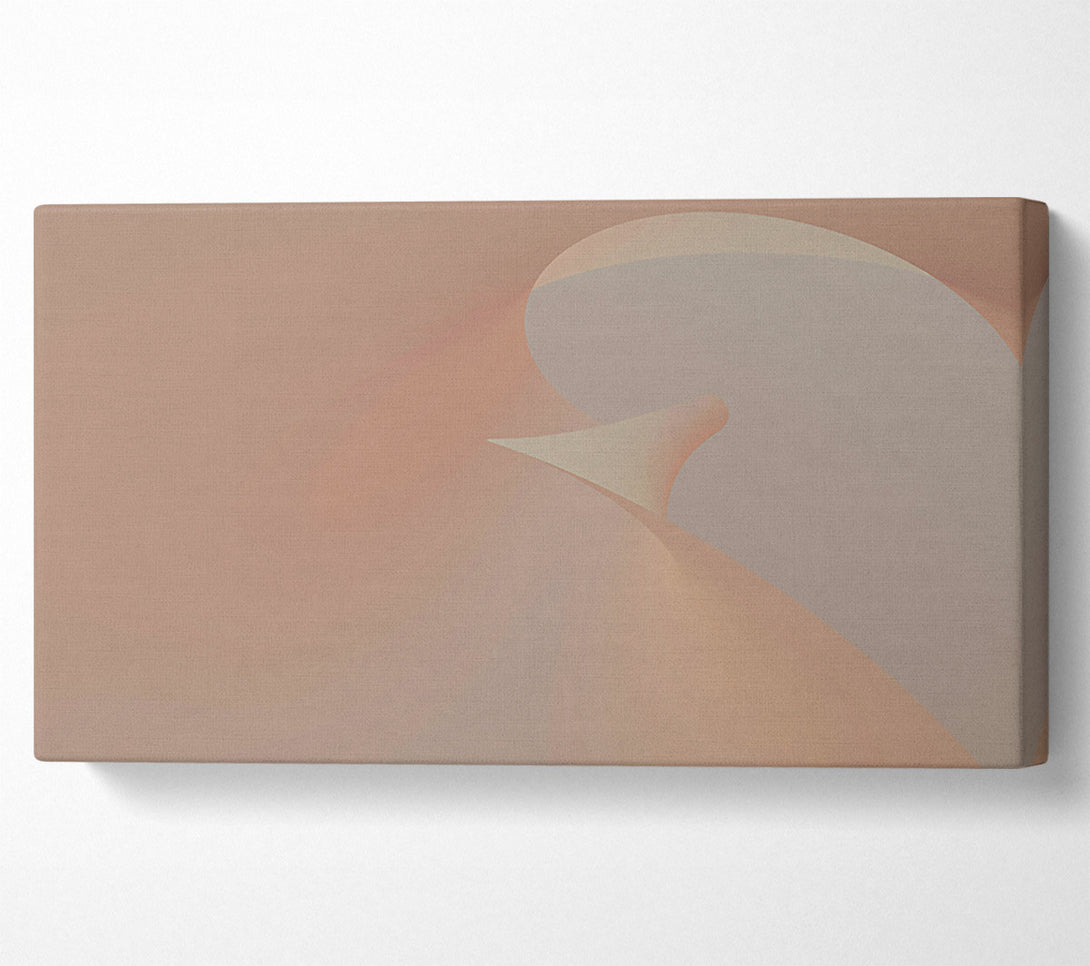  A Canvas Print of Peachy Abstract Form Canvas Print