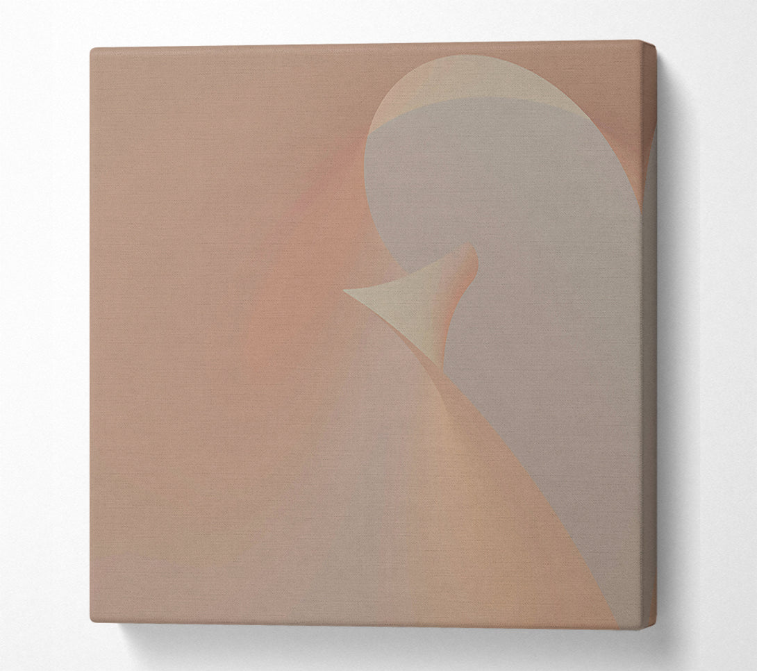  A Canvas Print of Peachy Abstract Form Canvas Print