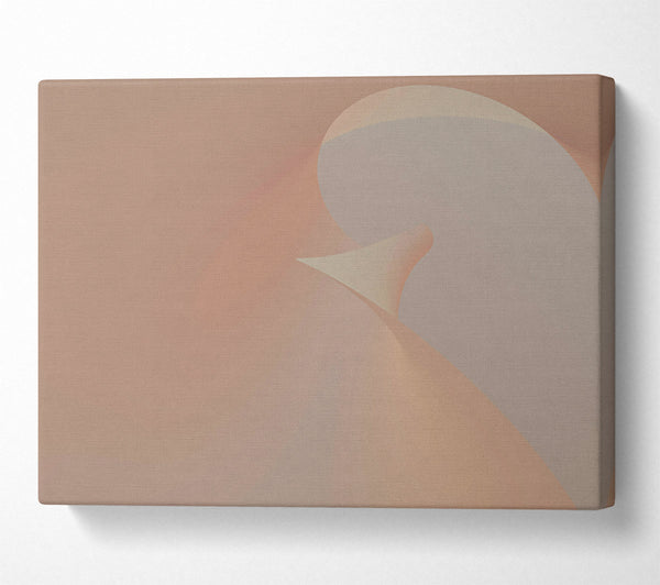  A Canvas Print of Peachy Abstract Form Canvas Print