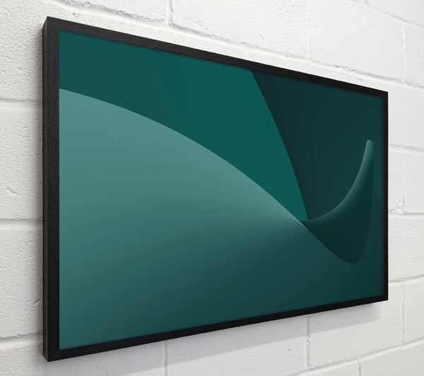Teal Abstract Curves