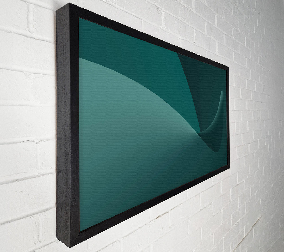  A Canvas Print of Teal Abstract Curves Canvas Art