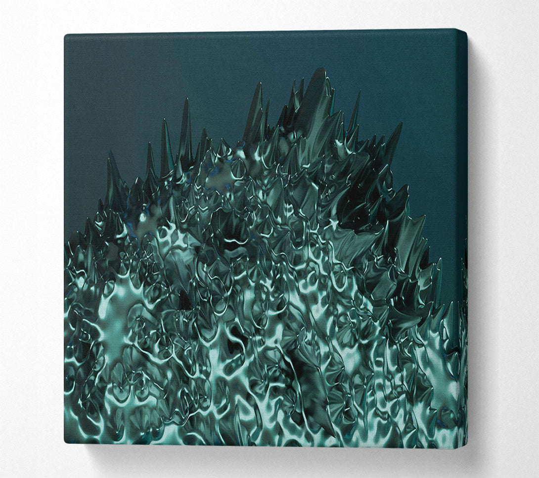  A Canvas Print of Teal Abstract Formation Canvas Art