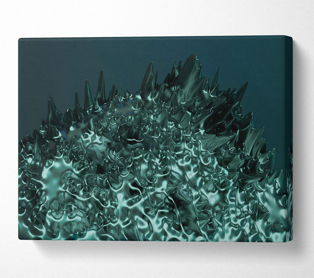  A Canvas Print of Teal Abstract Formation Canvas Art